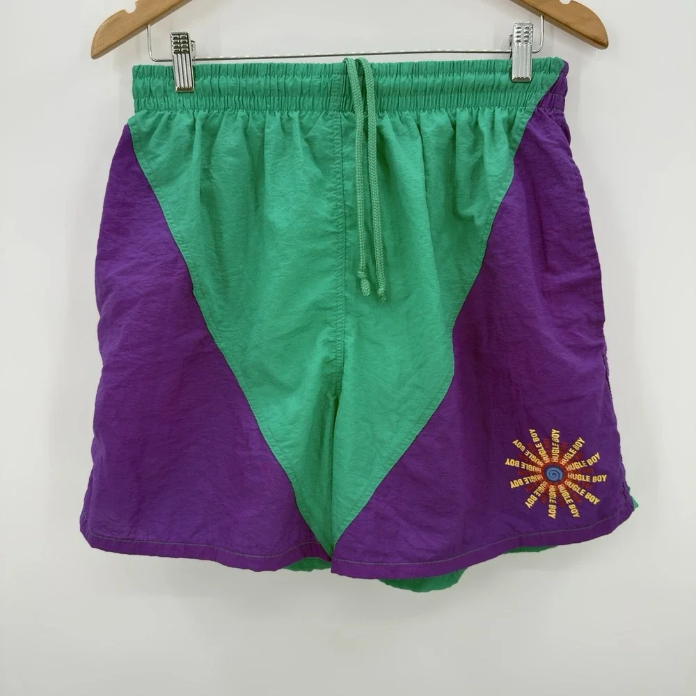 Vintage Bugle Boy Shorts Swim Trunks Mens Size‎ XL Lined 90s Retro Colorblock